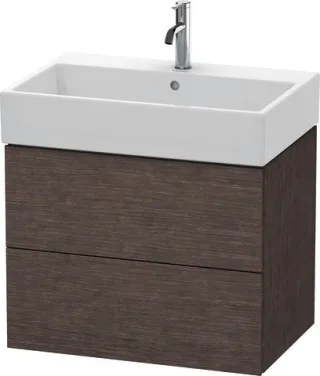 Duravit L-Cube Waschtischunterbau wandhängend Eiche dunkel gebürstet Matt 684x459x544 mm - LC6276072 LC627607272