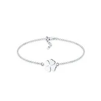 Elli Armband Kleeblatt Glücksbringer Symbol Talisman Schmuck Geschenk 925 Silber (kein Set, 1-tlg), Kleeblatt