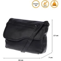 Christian Wippermann Umhängetasche Große Damen Tasche Schultertasche Umhängetasche Crossover Bag Leder (einzeln), Crossover Bag Leder Optik Handtasche Überschlag