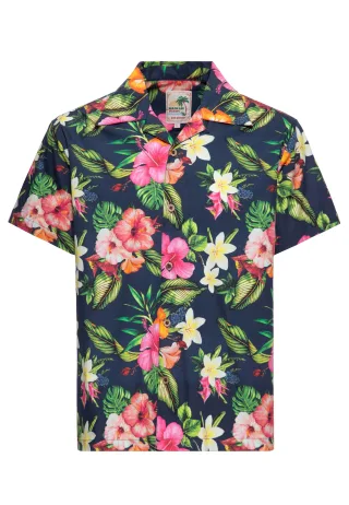 King Kerosin Herren Hawaii Hemd Tropical Flowers
