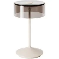 SIGOR LED Tischleuchte Akku-Glasleuchte NUMOTION dünenbeige, Dimmbar, LED fest integriert, Warmweiß