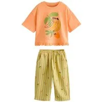 Next Top & Hose Oberteil und Hose mit Barrel-Bein im Set (2-tlg)