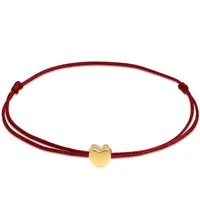 Elli Armband Herz Liebe Textil Romantik 925 Silber