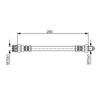 Bosch Bremsschlauch hinten Mercedes 123 124 190 C-Klasse E-Klasse S-Klasse Sl