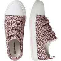 vertbaudet Kinder Stoff-Sneakers mit Leoprint und Klett Sneaker