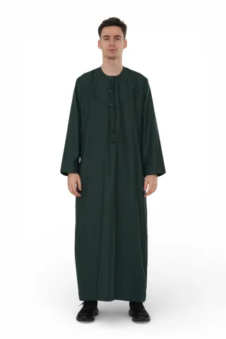 Herren Eid Grüne marokkanische Jubba Robe Djellaba Ramadan Eid Thobe – HM11