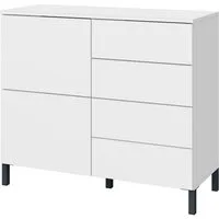 borchardt Möbel Kommode Haama, modern, grifflos, Metallfüße, praktisch, 2 Türen, Push-To-Open, verstellbare Einlegeböden, viel Stauraum, Breite 93cm