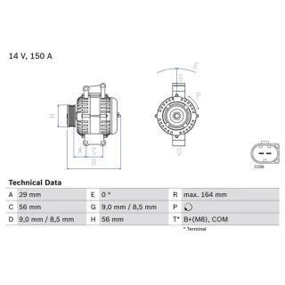 Bosch Lichtmaschine 150A Audi A4 A5 Q5 0986083150