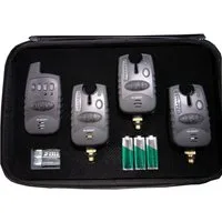 MK Angelsport elektronischer Bissanzeiger MK Carbon Bissanzeiger 3er Set 1:1, (3 Bissanzeiger in Rot, Gelb, Grün mit 1:1 Funkübertragung. Passender Receiver und Transporttasche sind im Lieferumfang enthalten)