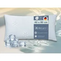 XDREAM Kopfkissen kühlendes Kissen, Füllung: Schaumstoffstäbchen, Bezug: Doppeltuchbezug mit kühlender Seite, Bauchschläfer, Seitenschläfer, Rückenschläfer, mit kühlendem Effekt, Memoy-Foam