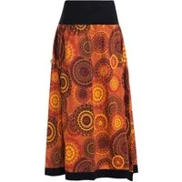 Vishes Maxirock Langer Damen Herbst-Rock Herbströcke Bunt mit Mandalas bedruckt Hippie, Festival, Boho Style