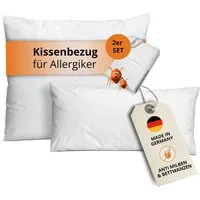 sleepling Kissenbezug Evolon Encasing Kopfkissen, (2 Stück), Milbenbezug, milbenkotdicht, Hausstauballergiker, Made in Germany