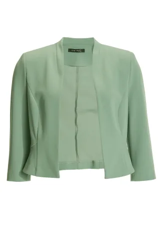 SWING - Taillierte Jacke aus Jersey Crêpe pistachio green