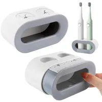 Coonoor Zahnbürstenhalter Universal Zahnbürstenhalter,2PCS Elektrische Zahnbürstenhalter, (2-St), Wandmontage mit Ablaufloch, Ohne Bohren, für Badezimmer