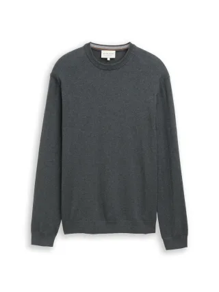 Tom Tailor - Strickpullover mit Kaschmir-Anteil darkest olive melange - Gr. - XXL