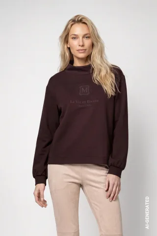 monari - Sweatshirt mit Emblem black coffee - Gr. - 36