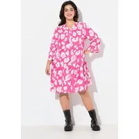 Angel of Style Jerseykleid Kleid Alloverdruck Tunika-Ausschnitt