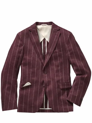Mey & Edlich Herren Auszeit-Anzugsakko Rot 47 % Leinen, 37 % Baumwolle, 13 % Polyester, 3 % andere Fasern