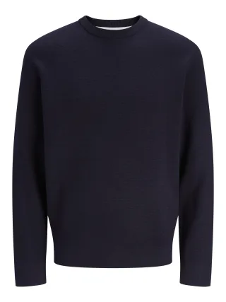 JACK&JONES - JJMILANO STITCH KNIT CREW NECK SN Night Sky - Gr. - S