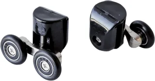 Neuesbad oben doppelt Laufrollen, Schwarz, für 5 mm Glas (2 Stück) NB1DEXKCF2RN041