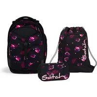 Satch Schulranzen Schulrucksack-Set MATCH Mystic Nights 3-teilig, Kollektion 25/26 (3-teilig), Schulranzen, ergonomisch, 30 + 5 Liter