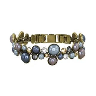 konplott - Armband - Bubble Cascade blau/braun/grau
