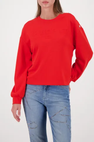 monari - Sweatshirt mit Prägeschrift chilli pepper - Gr. - 40