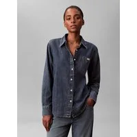 Calvin Klein Jeans Jeansbluse Regular fit, Brusttasche, abgerundeter Saum