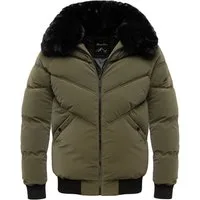 Amaci&Sons Winterjacke AUGUSTA Winterjacke Herren Gefütterte Dicke Winter Jacke für Männer mit Kragen