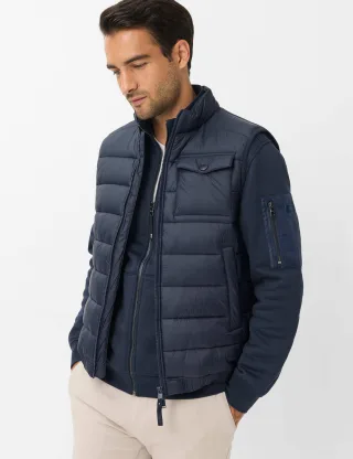 Brax Herren Steppweste Style WILL navy, dunkelblau, Gr. XXL