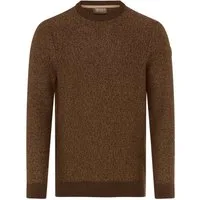 Man's World Rundhalspullover Neue Kollektion! Highlight Strukturqualität mit Rippbündchen am Ausschnitt, Strickmaterial, melierte Optik