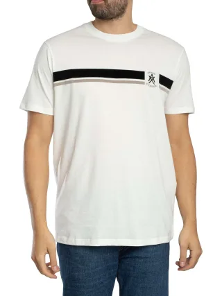 Armani Exchange T-Shirt Mit Logo-Streifen, Weiß