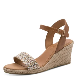 Tamaris - Da.-Sandalette cognac comb - Gr. - 37