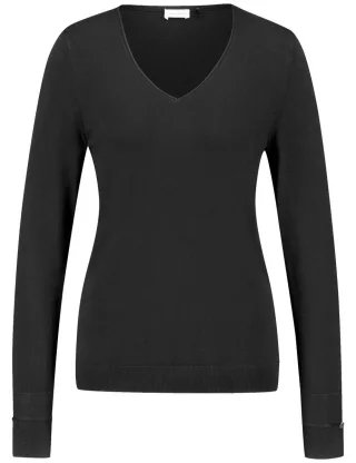 GERRY WEBER Edition - Langarmpullover schwarz - Gr. - 36