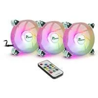 Argus RGB-Fan Set RS-06 120x120x25, Gehäuselüfter 3er Set, inkl. Controller, 120 mm