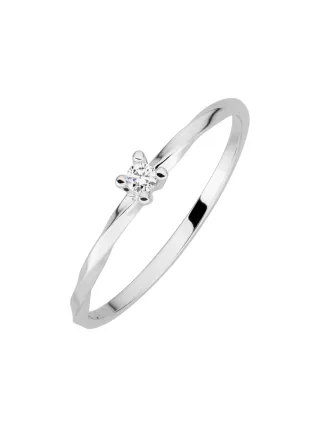 Lyomi Ring 585/- Weißgold 1 synth. Diam. 0,04ct.