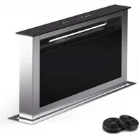 Klarstein Deckenhaube Royal Flush Eco Royal Flush Eco, Dunstabzugshaube Slim Umluft Abluft LED Touch Edelstahl