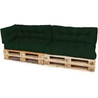 TexDeko Palettenkissen TexDeko Garden 5-TLG Palettenkissen-Set wasserabweisend gesteppt, 2x Palettenkissen + 2x Rückenkissen + 1x Seitenkissen