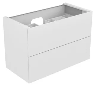 Keuco Waschtischunterschrank Edition 11 31352, 2 Front-Auszüge cashmere/Glas cashmere, 31352180000 31352180000