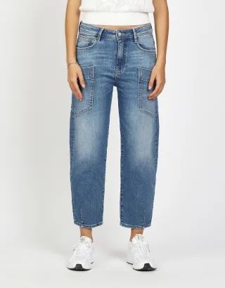 GANG Damen Jeans 94IDA WORKER - o-shape fit Jeans light blue worn