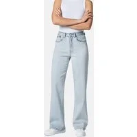 PEAK TIME Weite Jeans Eklipsa Damen Wide Leg Jeans mit Logoprägung