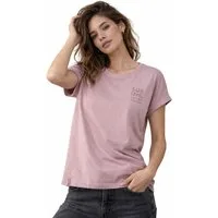 SUBLEVEL T-Shirt Damen Shirt Turn-Up Ärmel Weiches Basic Shirt Rundhals Kurzarm Baunwolle Modal Mix, super soft, unifarben, markenlogo