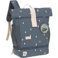 LÄSSIG Kinderrucksack Happy Prints, Mini Rolltop, Midnight Blue