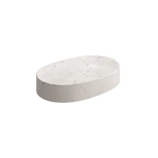 KLUDI-RESA O Waschtisch 60 x 40 H14 cm Oval Marble Carrara matt 58CW20S1