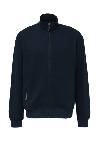 s.Oliver Red Label - Strukturierte Sweatshirt-Jacke mit Stehkragen blau - Gr. - S