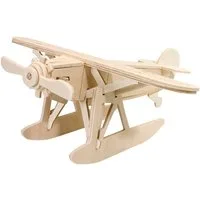 Pebaro 3D-Puzzle Holzbausatz Wasserflugzeug, 850/12, 30 Puzzleteile