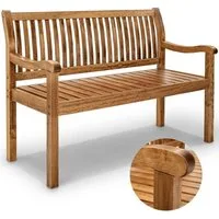 tillvex Gartenbank Holz Parkbank Massiv Sitzbank wetterfest, Holzbank Massivholz 320 kg belastbar, für Balkon, Terrasse & Garten