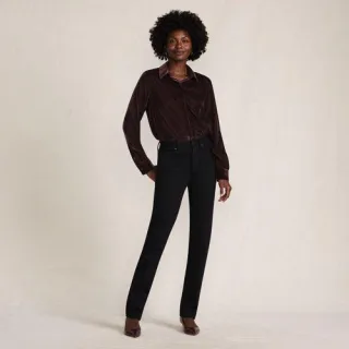 Samtbluse für Damen in Petite-Größe, Damen, size: petite, Grün, Polyester, by Lands' End