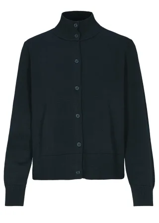 THE FASHION PEOPLE - Seawool Turtleneck Cardigan navy - Gr. - M
