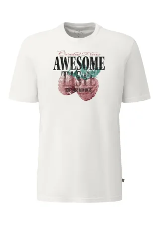 Q/S designed by - T-Shirt mit Frontprint weiß - Gr. - XL